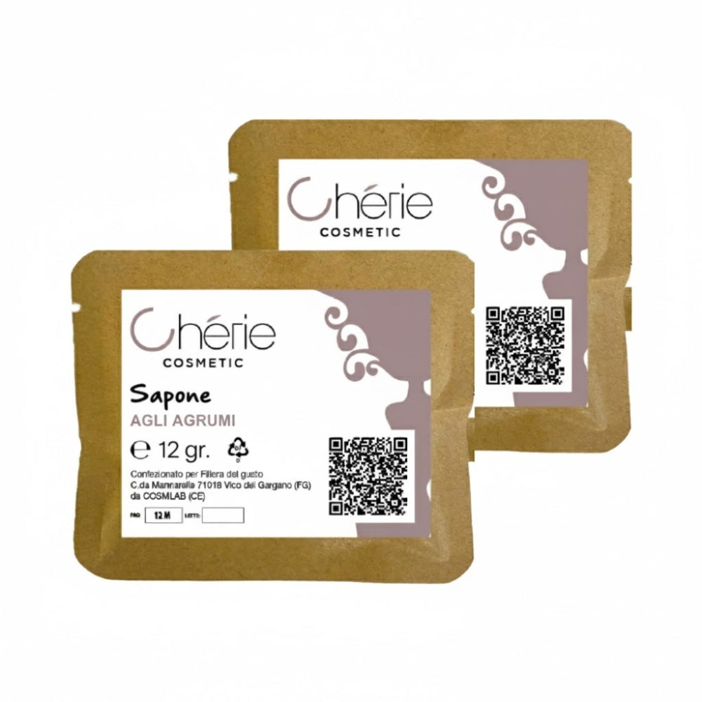 Sapone Solido agli Agrumi in bustina monodose ecosostenibile da 12 g - 300 pezzi - Made in Italy