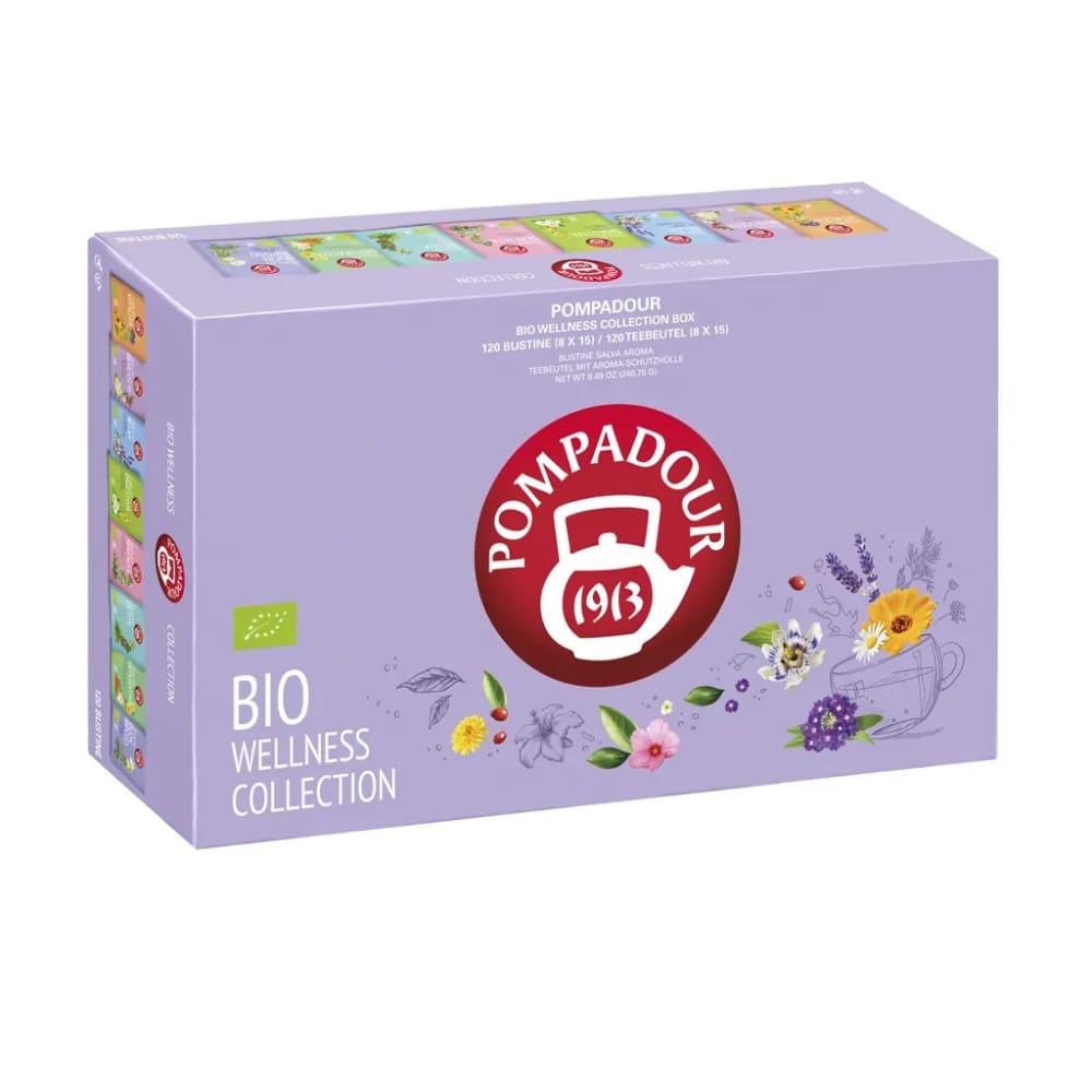 Cofanetto BIO Wellness Box Pompadour Cofanetto di Tisane Biologiche 120 Filtri
