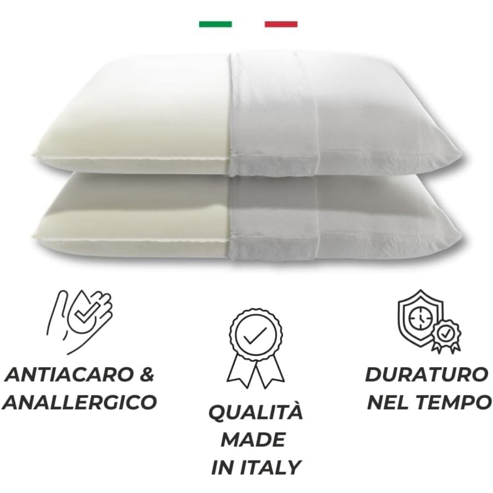 Cuscino Guanciale in Memory Foam 45 x 70 cm Made in Italy