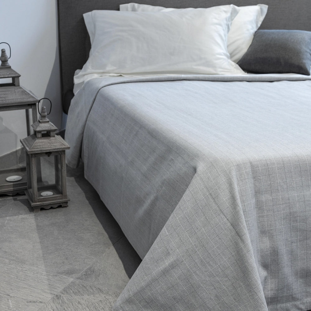 Copriletto copritutto Cannes in puro cotone Grigio
