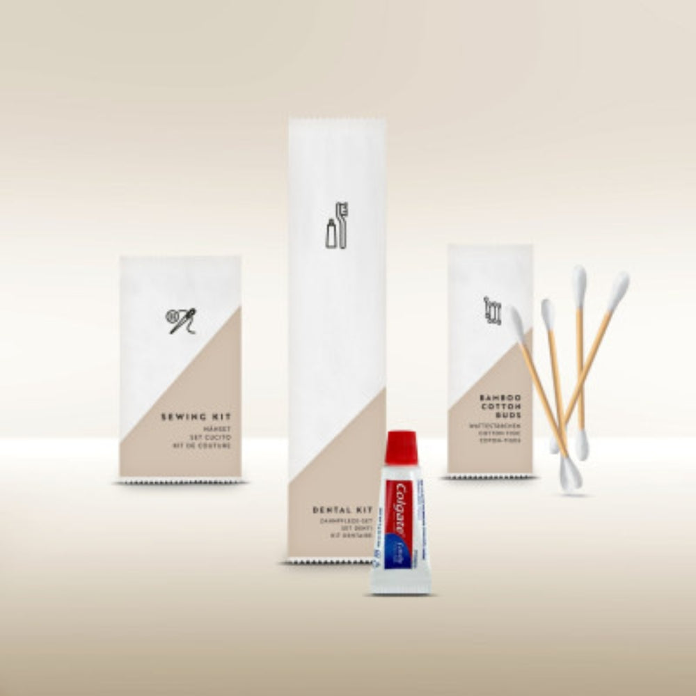 Hotel Amenities Courtesy Kit in White Eco Box
