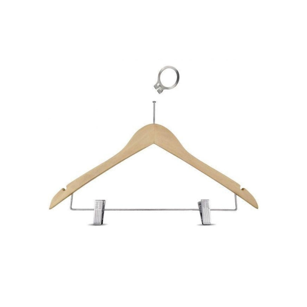 Set da 50 Grucce appendiabiti con anello antifurto e pinze porta pantaloni