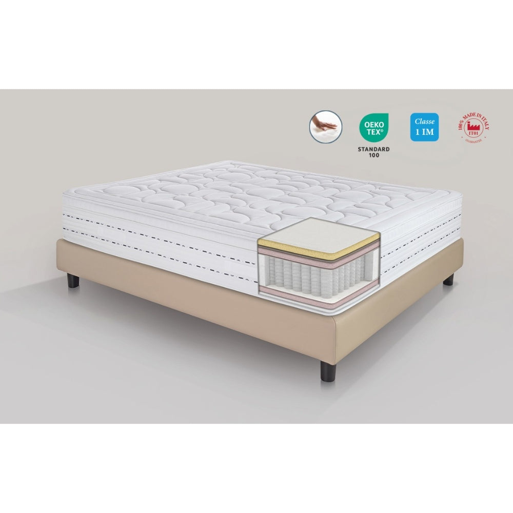 Magniflex Materasso Hotel Forte dei Marmi ignifugo con Molle Insacchettate + Memoform Anatomico Made in Italy (H 29 o 31 cm)