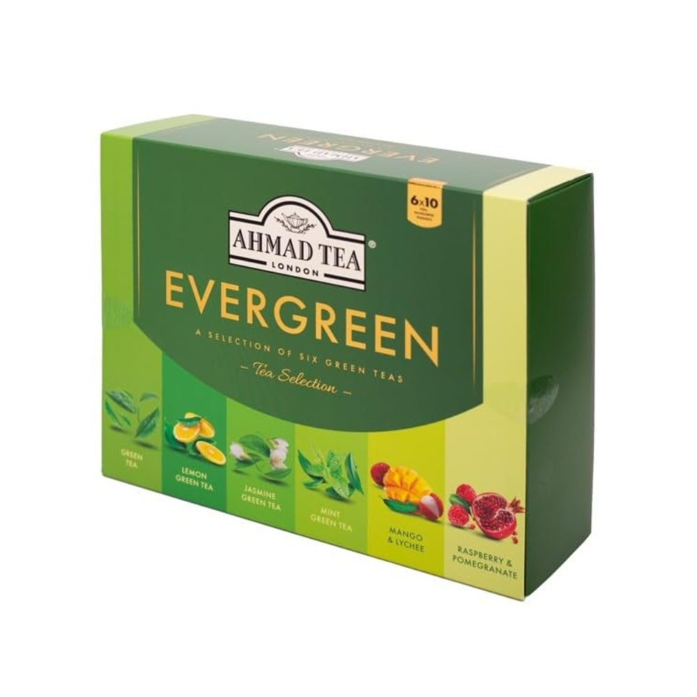 Cofanetto Ahmad Tea Evergreen Selection - Tè Verde in 6 gusti Confezione da 60 filtri
