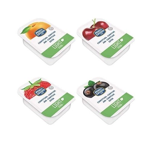 Assortimento 100 Marmellate Monoporzione Light alla Stevia Menz&Gasser 4 Gusti
