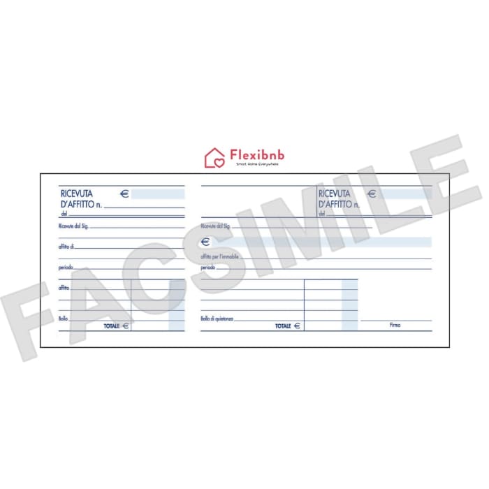 Modello Ricevute Affitti Brevi per Strutture Ricettive - PDF Editabile