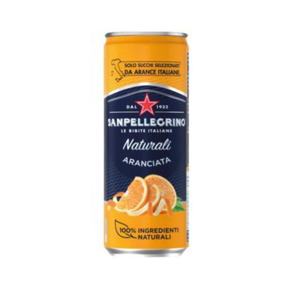 San Pellegrino Orangeade in a can Minibar Hotel Pack of 24