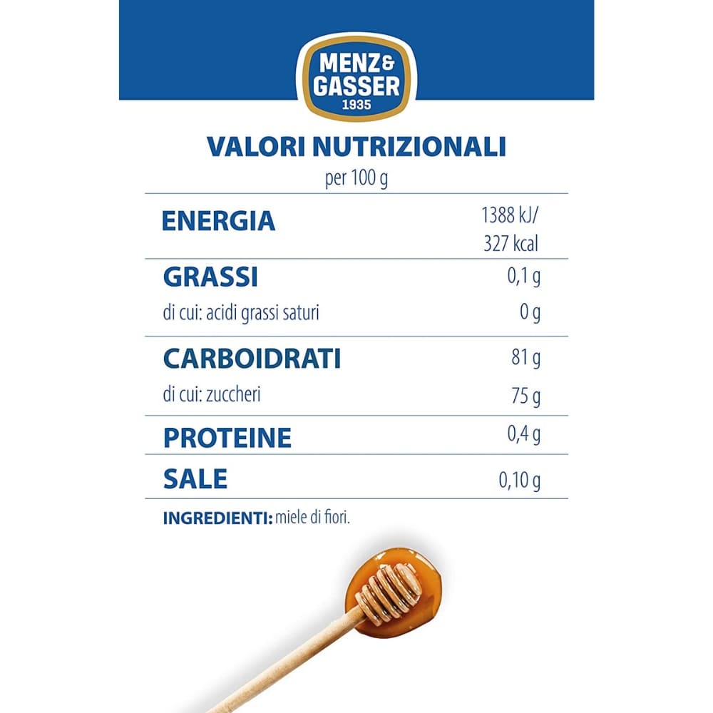 Miele Millefiori Monoporzione 100 vaschette Menz&Gasser