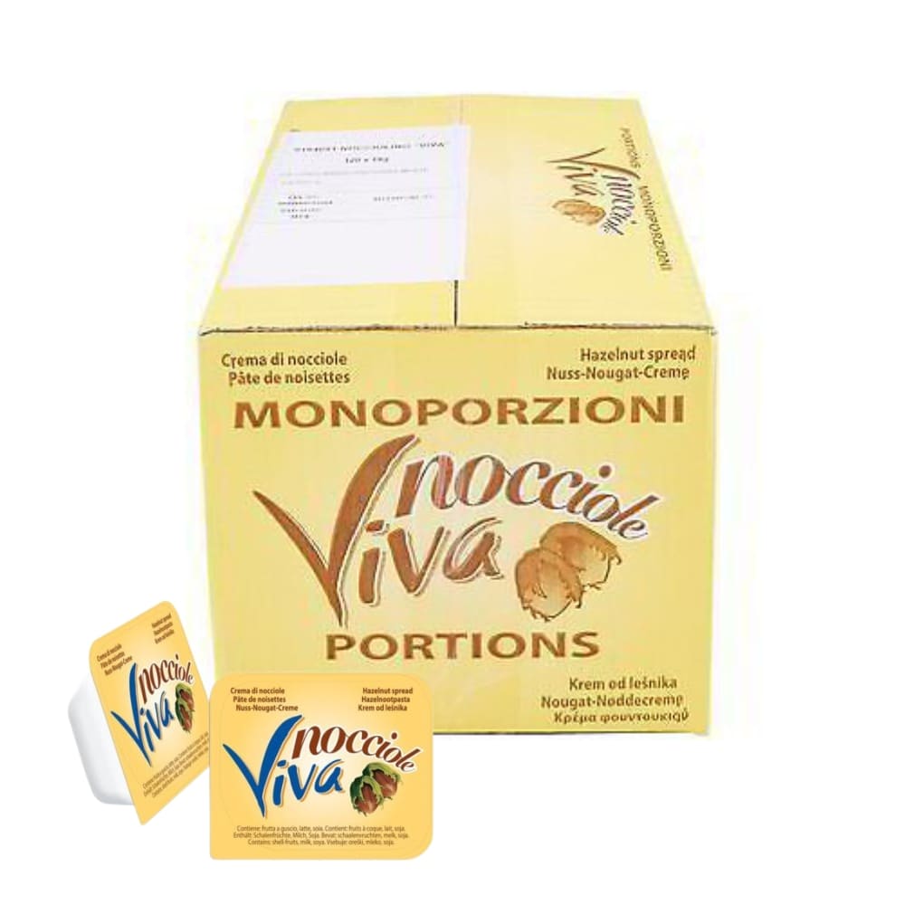 Crema di Nocciole Viva Box da 120 vaschette monodose per Hotel e B&B