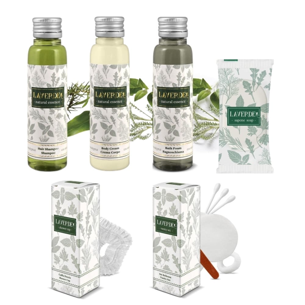 Kit Cortesia Hotel Lusso Laverde Premium con Estratti di Erbe