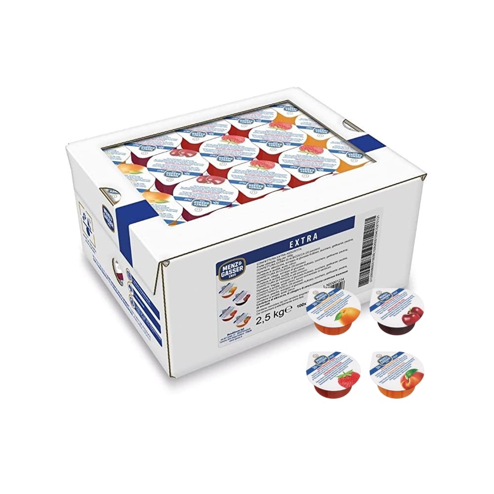 Assortimento Confettura Extra Monoporzione Menz&Gasser 100 pezzi 4 Gusti