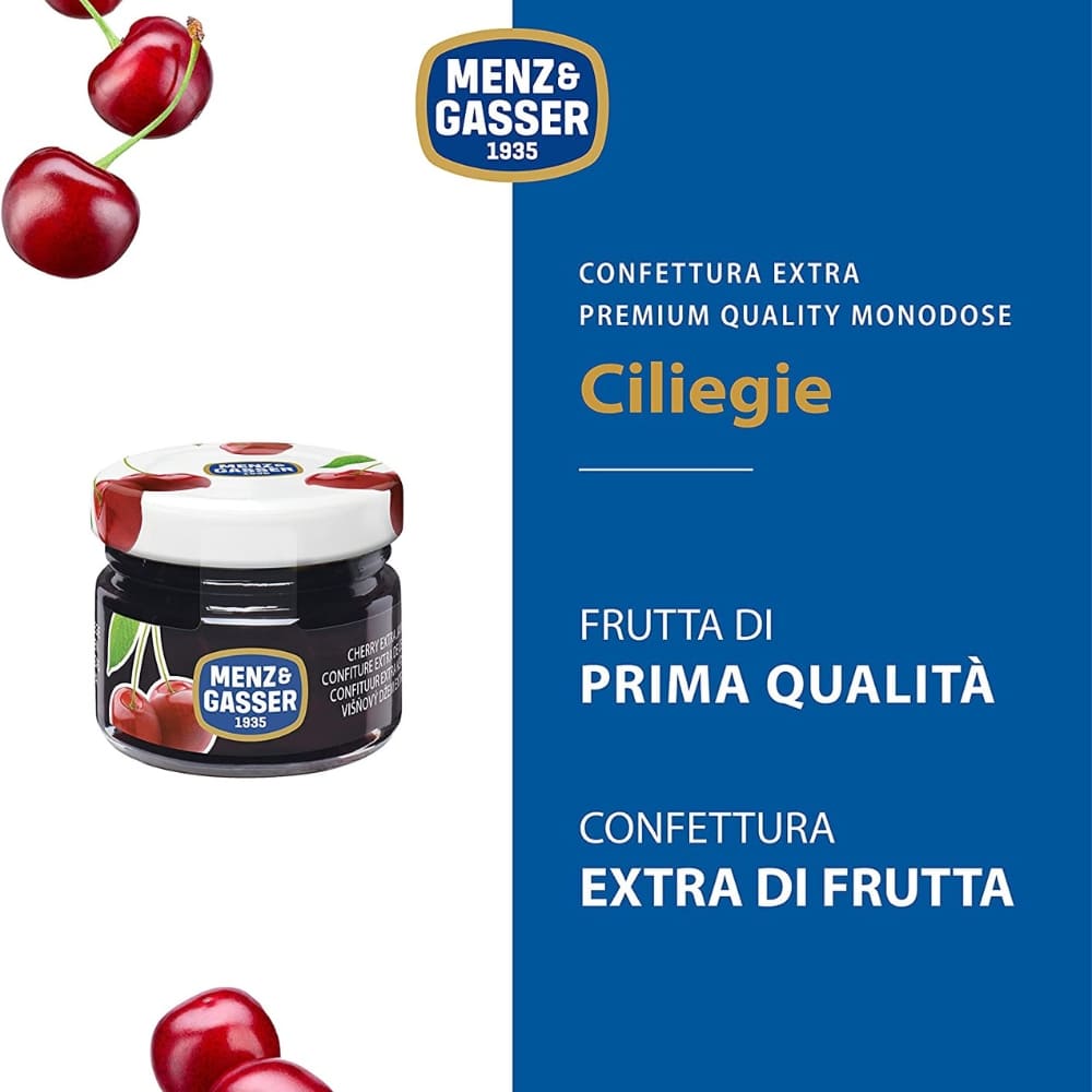 Confettura Extra di Ciliegie Monodose Menz & Gasser 48 vasetti per 28 gr