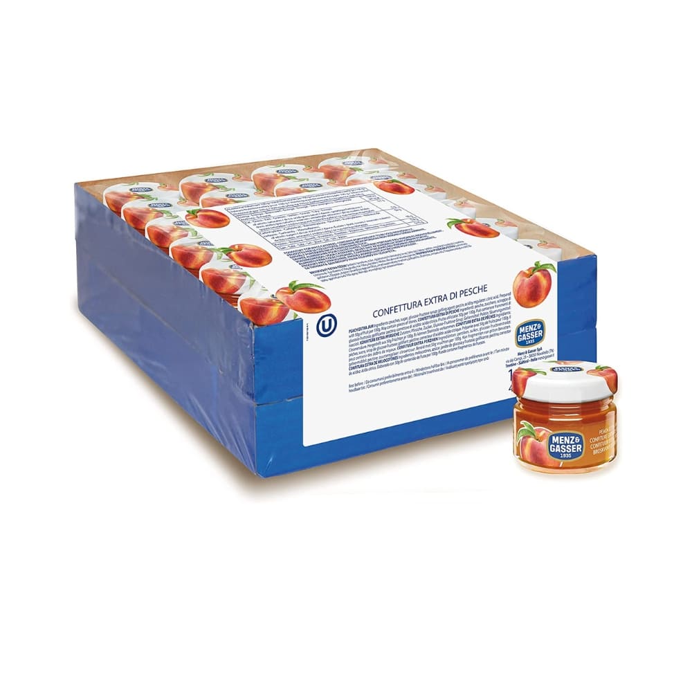 Confettura Extra di Pesche Monodose Menz & Gasser 48 vasetti per 28 gr