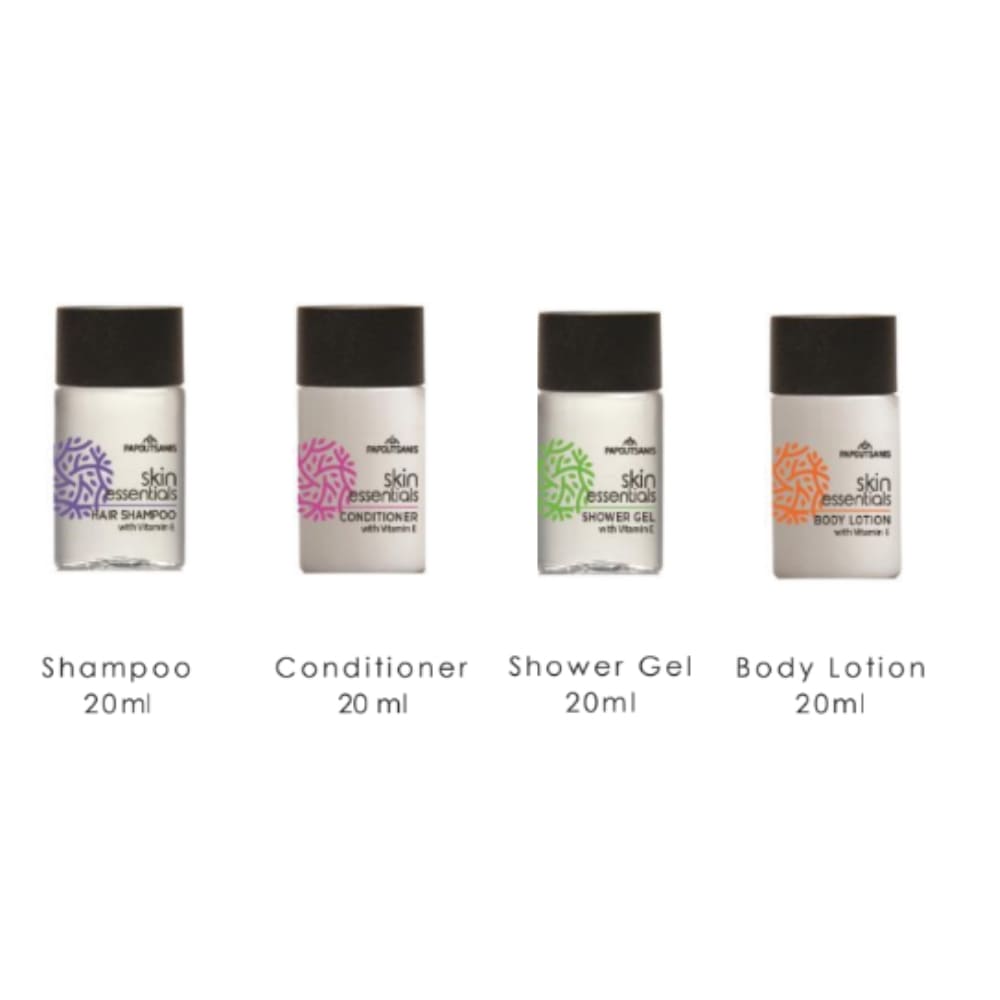 Set Cortesia Completo per Hotel e B&B Skin Essentials 20 ml