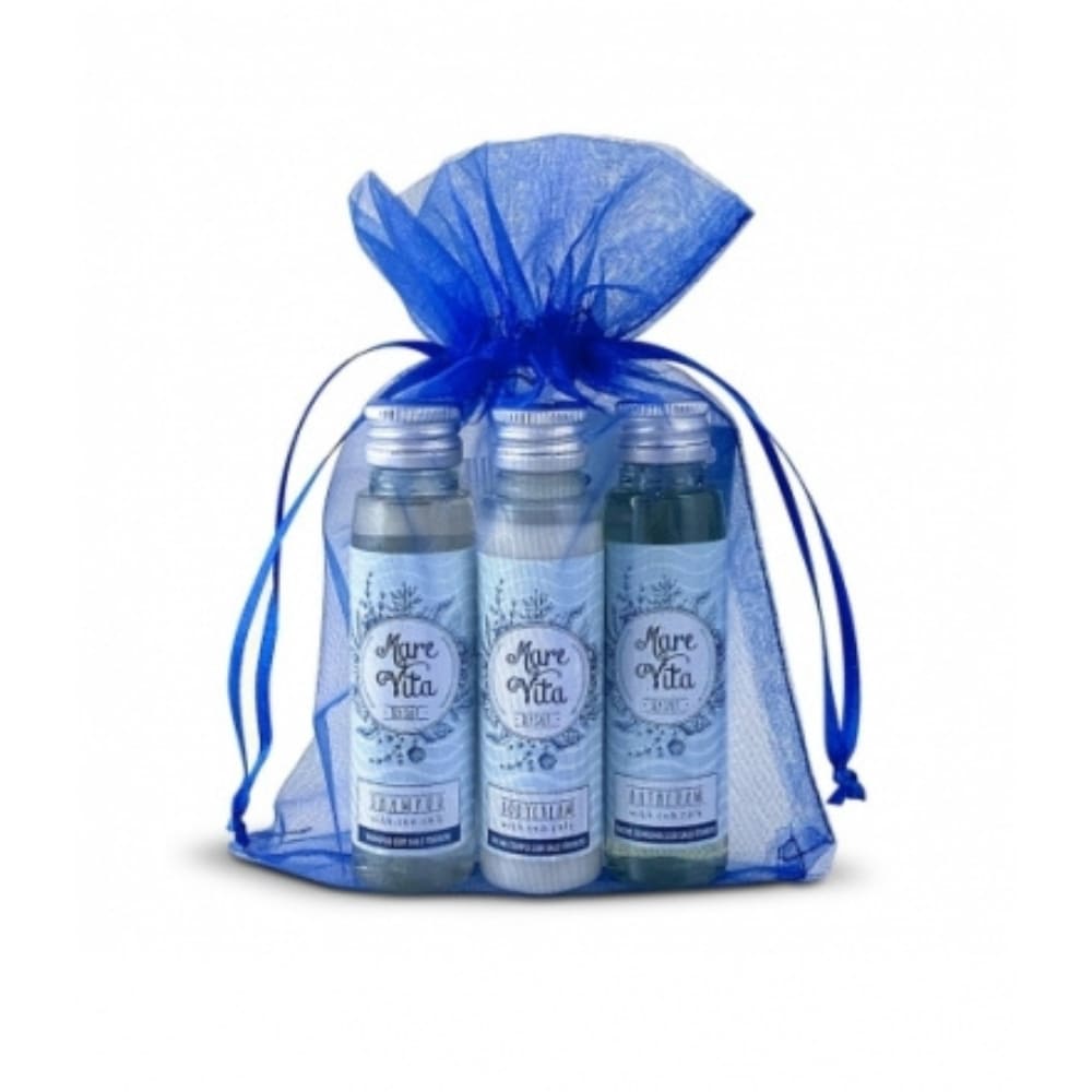 Kit Cortesia Marevita confezionato con sacchettino in organza blu