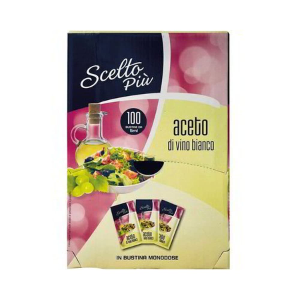 Scelto Più Aceto di Vino Bianco monodose 100 bustine monoporzione da 5 ml