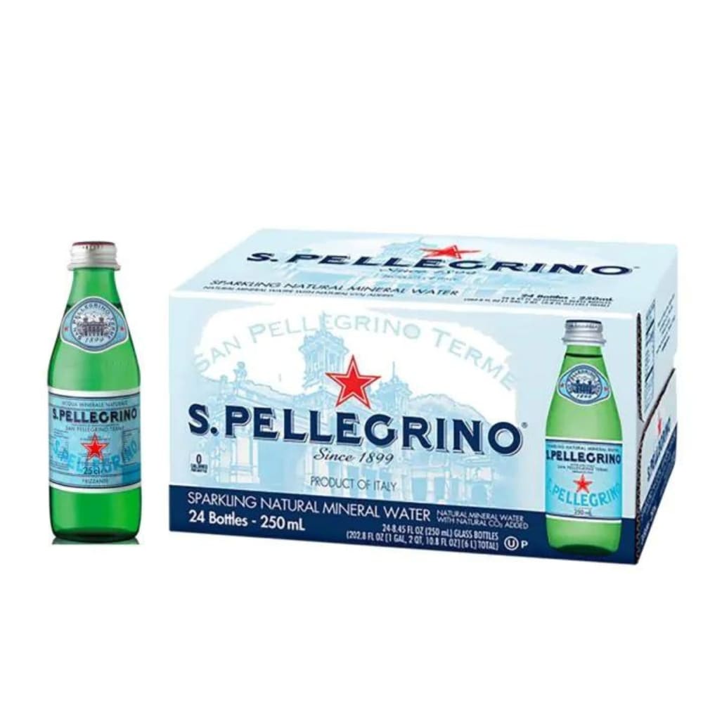 San Pellegrino Sparkling Water 25 cl in glass Minibar Hotel and B&B Pack of 24