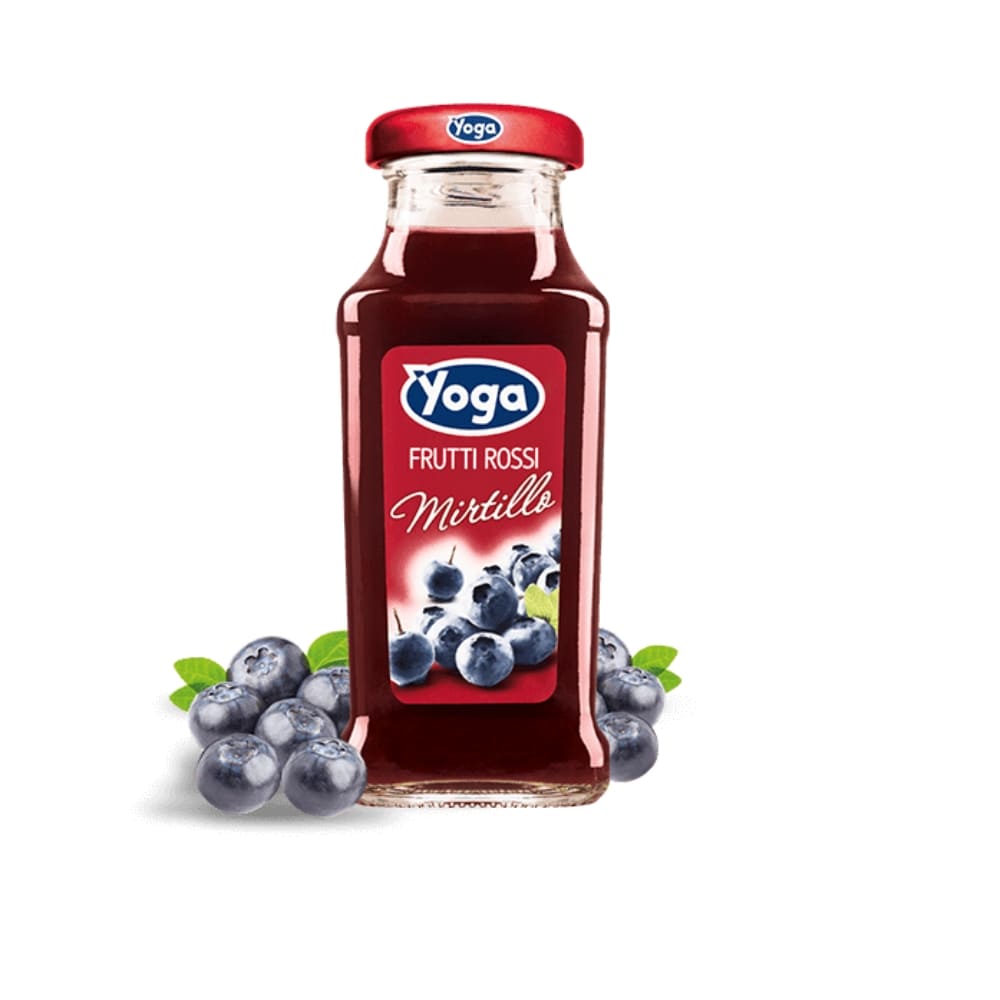 Succo Nettare di Mirtillo Yoga in vetro Minibar Hotel e B&B Confezione da 24