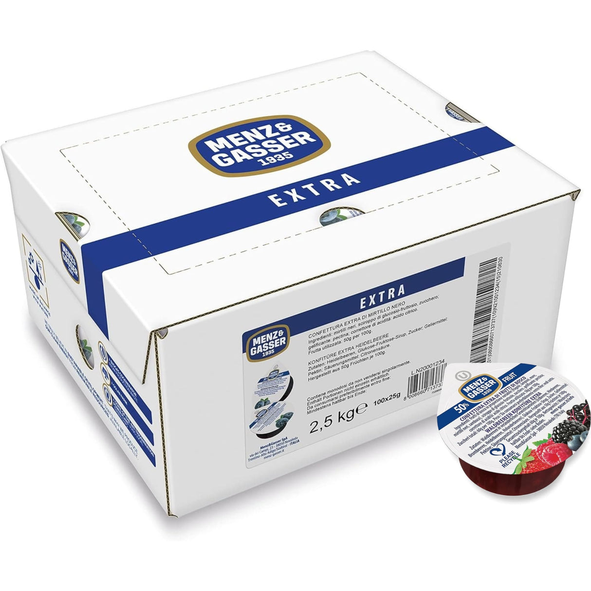 Menz & Gasser Single-serving Premium Quality Wild Berry Extra Jam