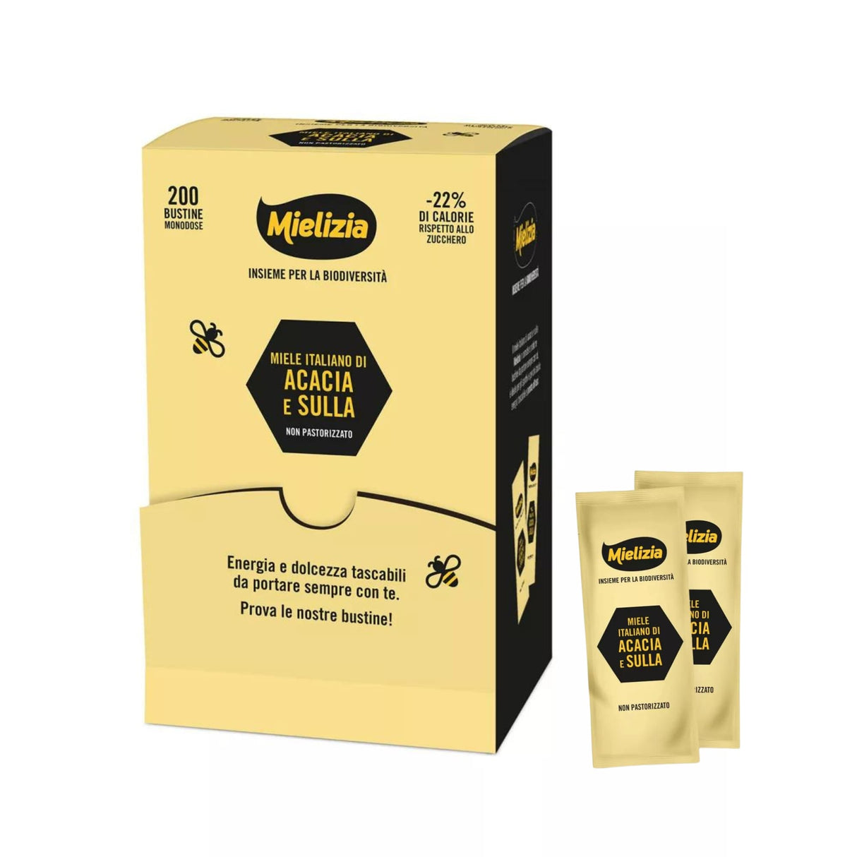 Box da 200 Bustine di Miele di Acacia e Sulla Mielizia 5g