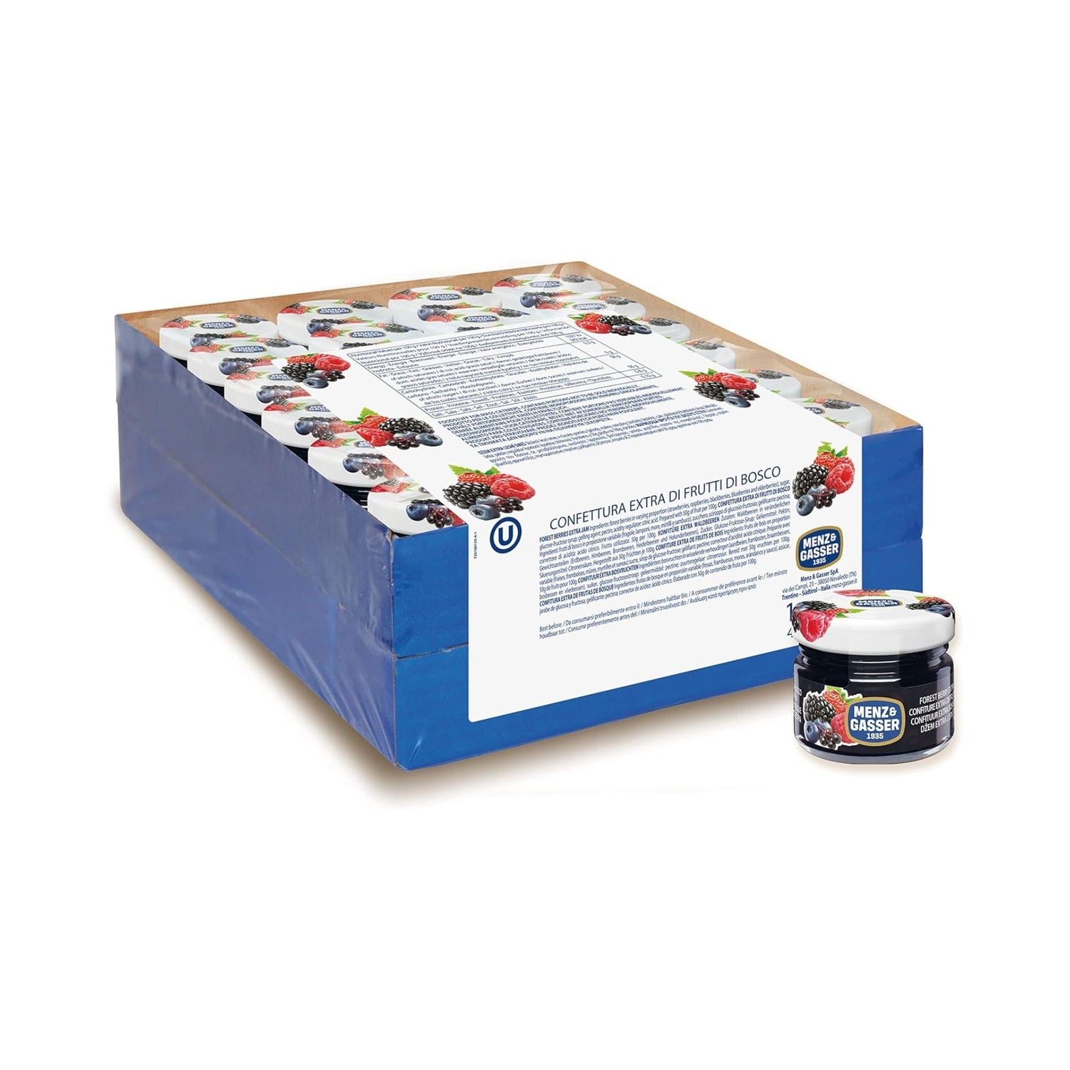 Confettura Extra di Frutti di Bosco Monodose Menz & Gasser 48 vasetti per 28 gr