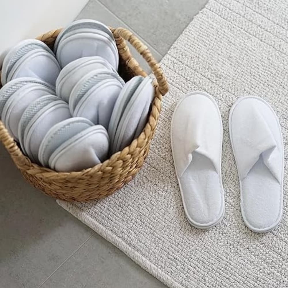 Ciabatte Hotel in Spugna con suola antiscivolo e packaging ecologico