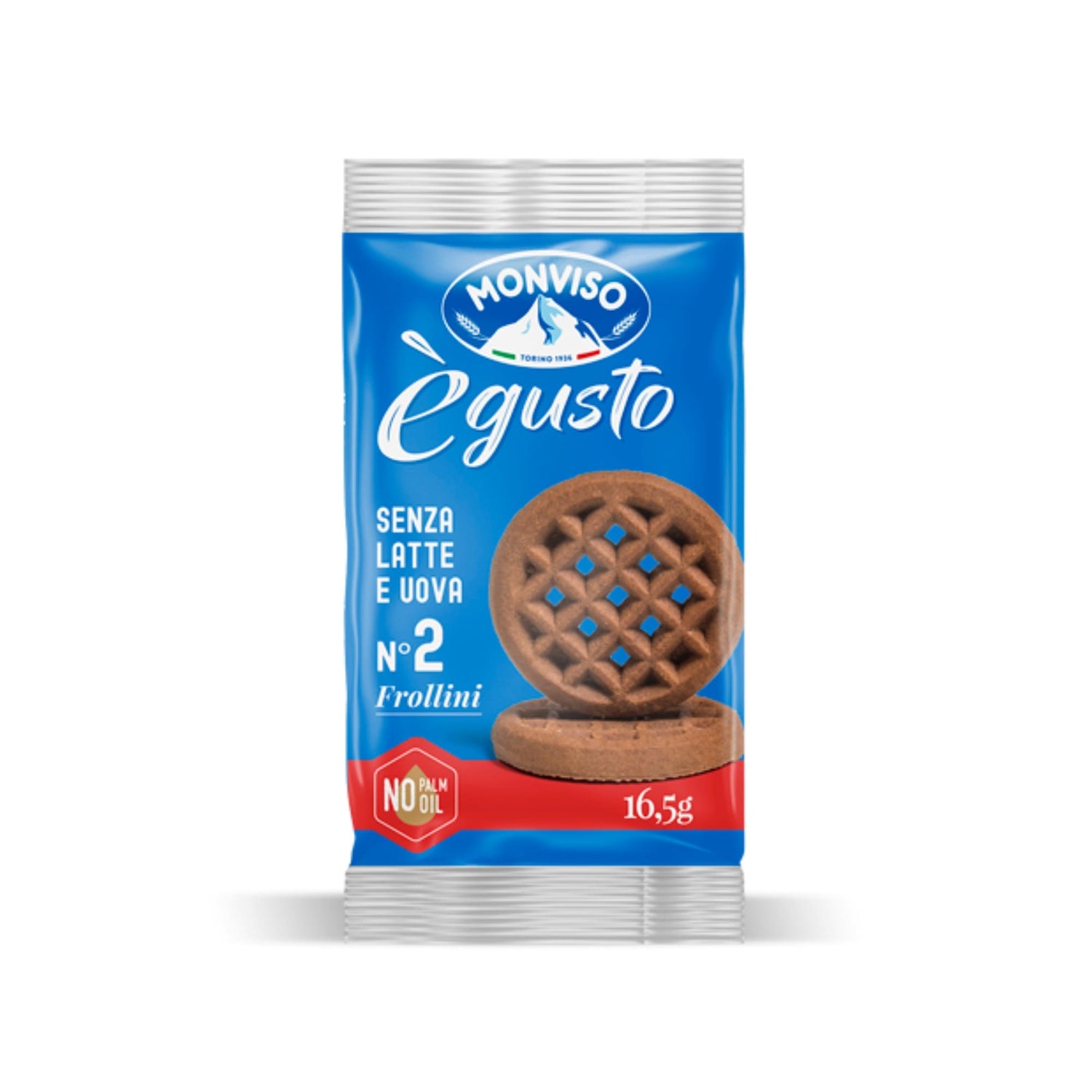 Frollini al cacao Monviso senza latte e uova Box da 150 Monoporzioni