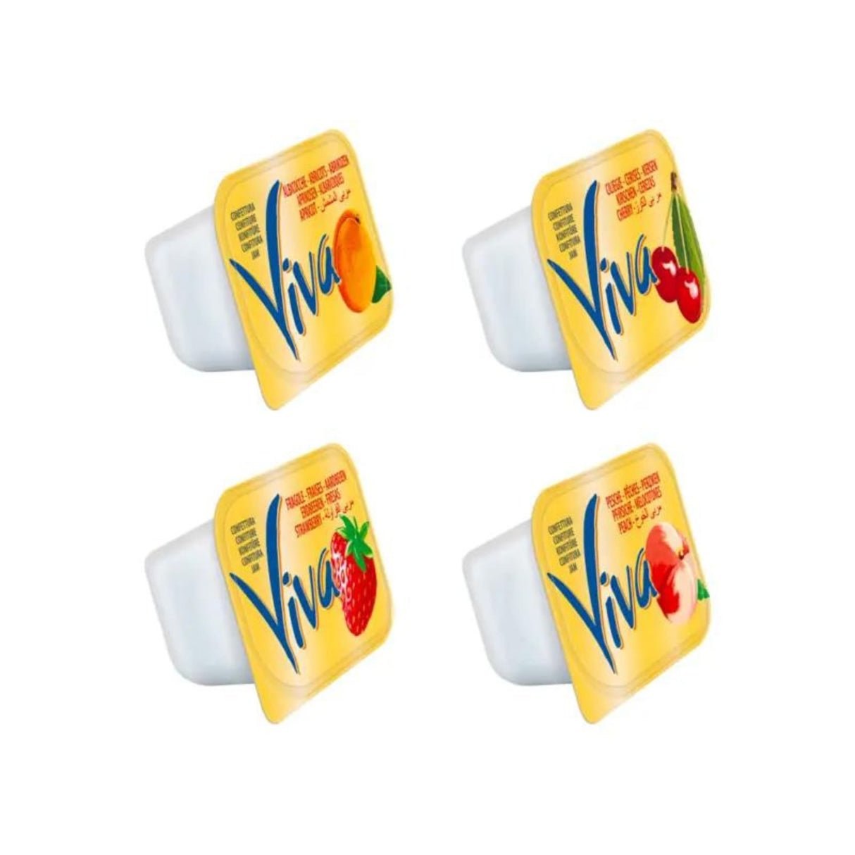 Assortimento Marmellata monodose Viva 120 pezzi per 25 gr 4 gusti
