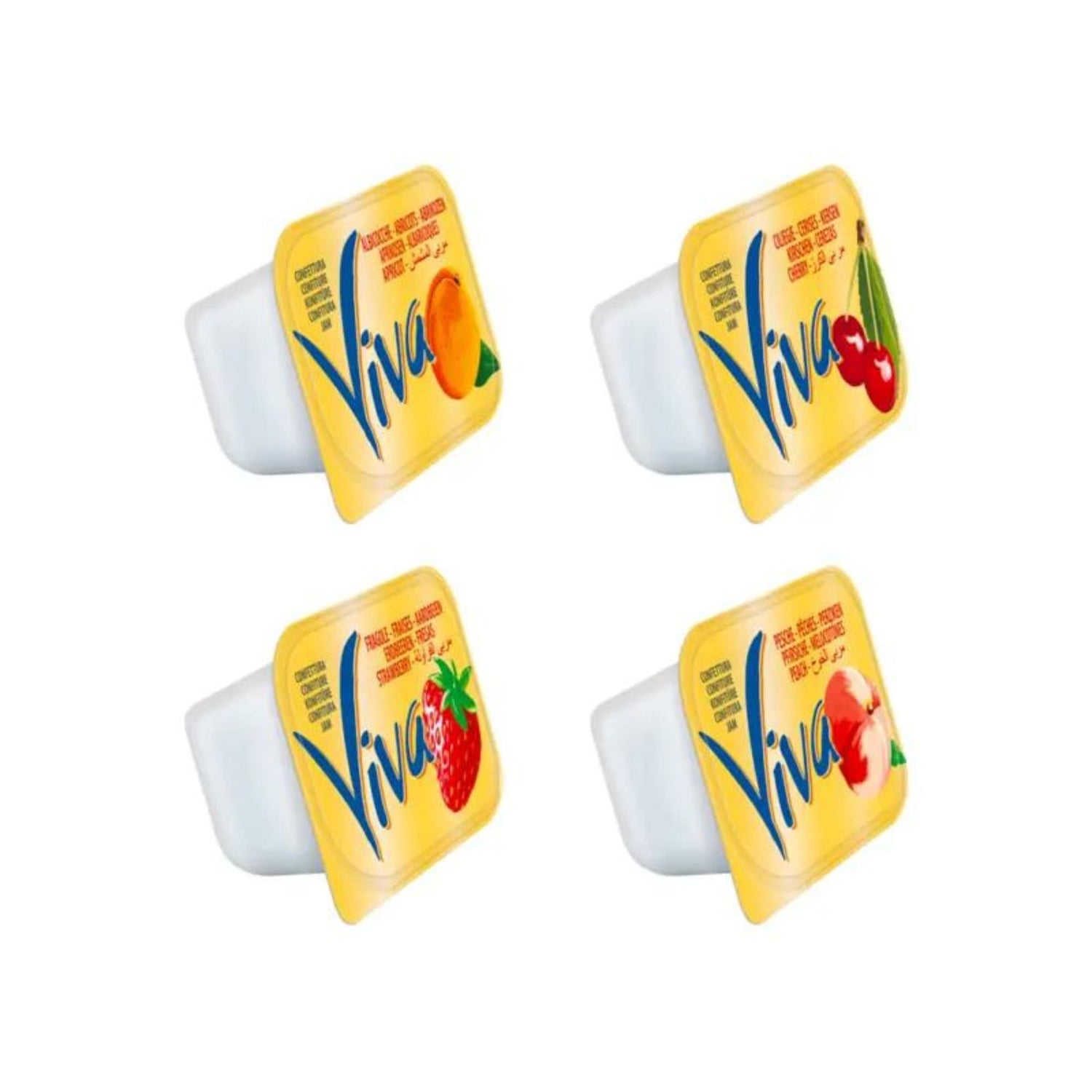 Assortimento Marmellata monodose Viva 120 pezzi per 25 gr 4 gusti