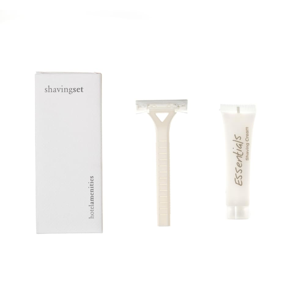 Set da Barba Shaving Kit Hotel Amenities in elegante eco box bianca