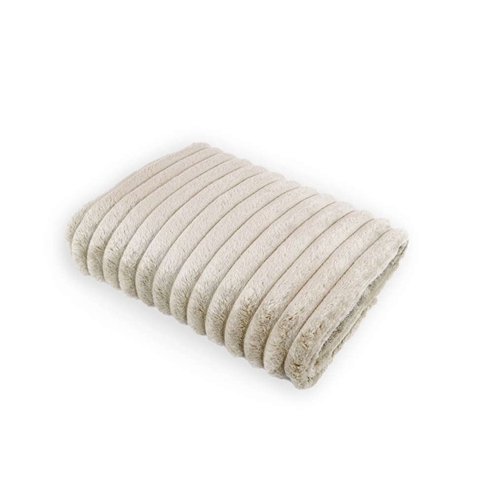 Morbido Plaid 130 x 160 cm Coperta Elodie in flannel jacquard con effetto lurex 350 gr/mq