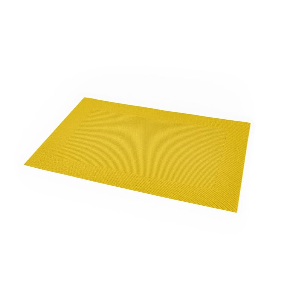 Set da 4 tovagliette all'americana in vinile Giallo