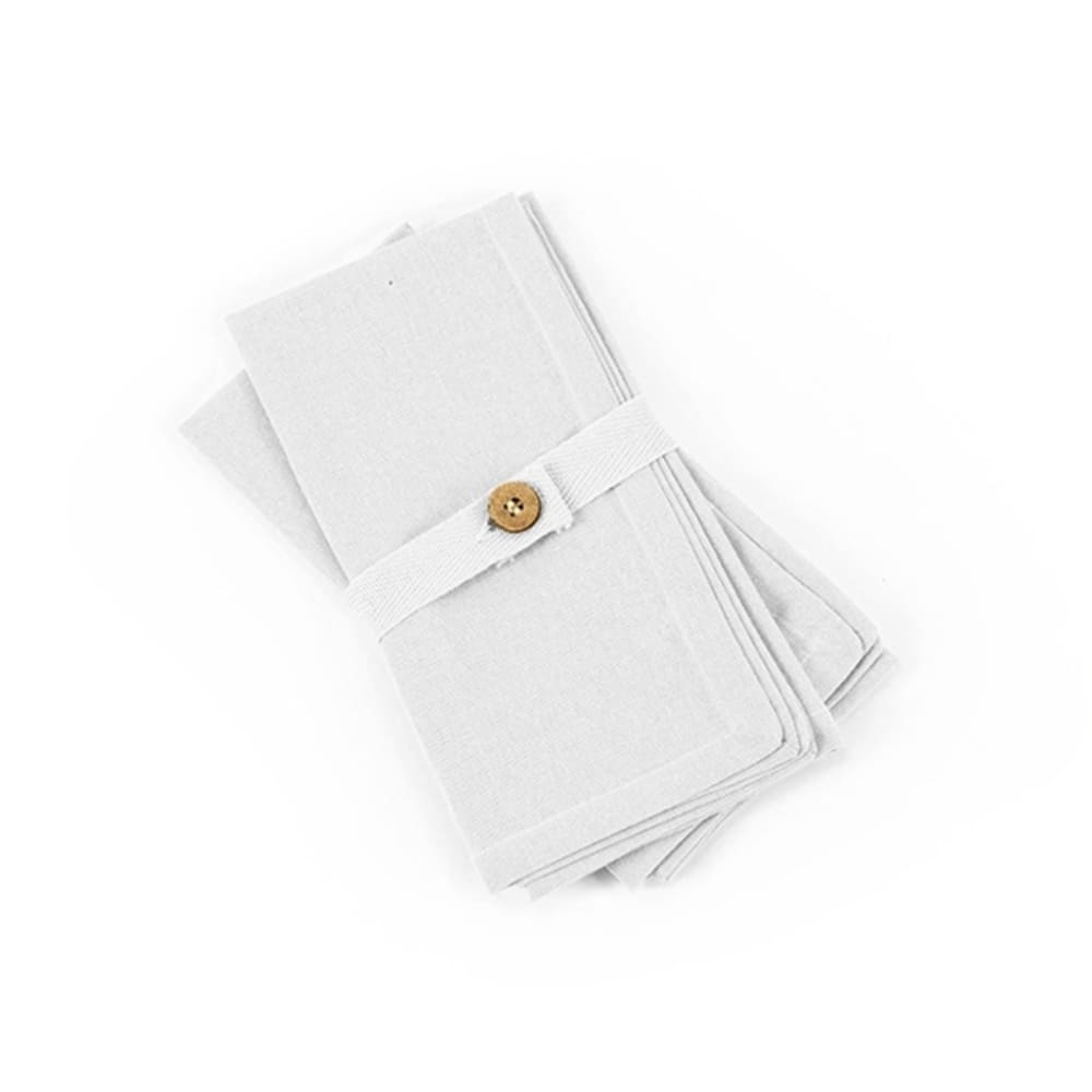 Set of 2 plain pure cotton napkins White