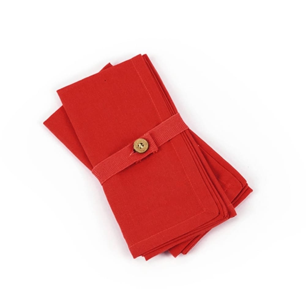 Set of 2 pure cotton napkins, solid Bordeaux color