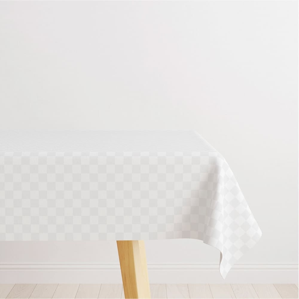 Stain-resistant tablecloth Square 4 places White