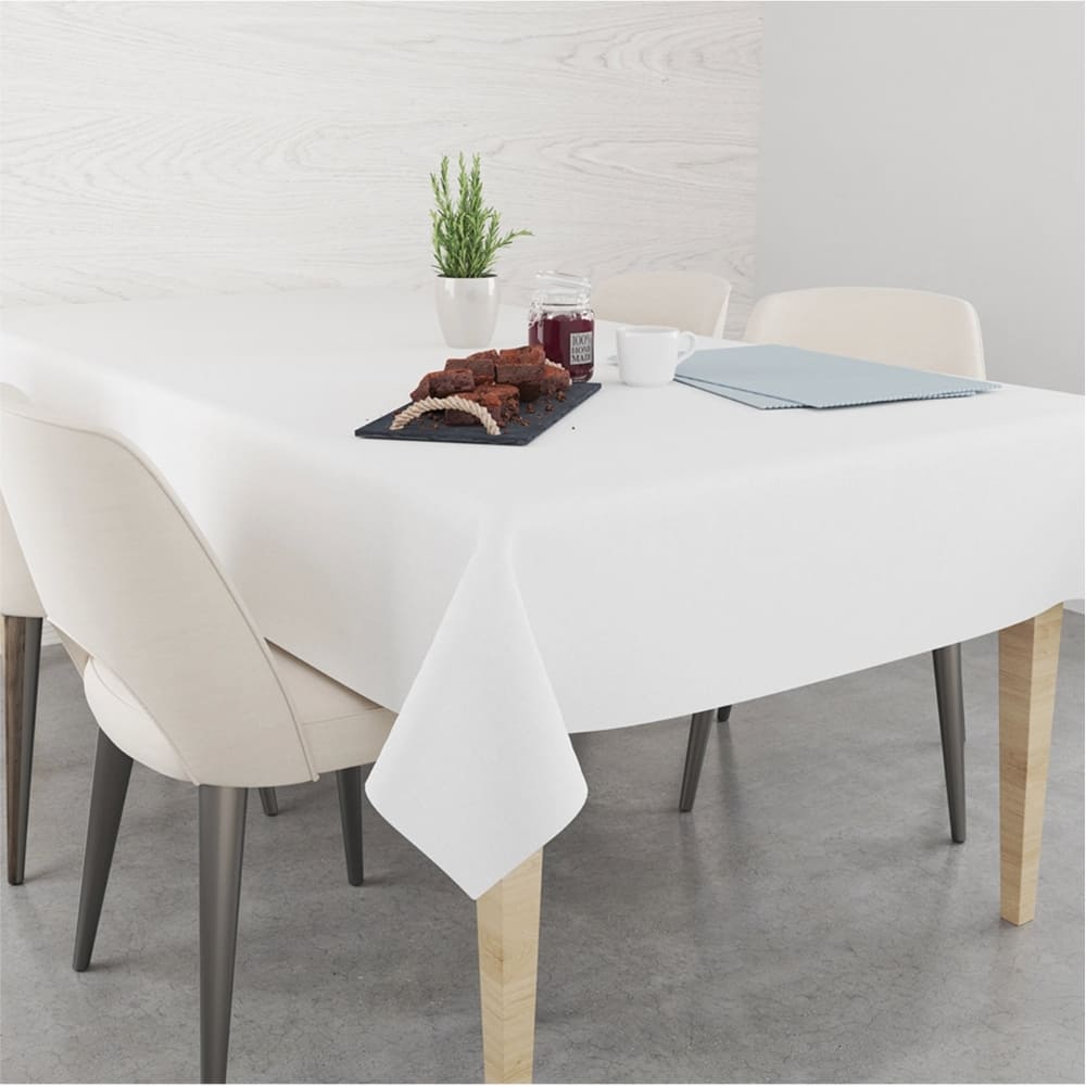 Tovaglia Panama Quadrata in puro cotone Bianco