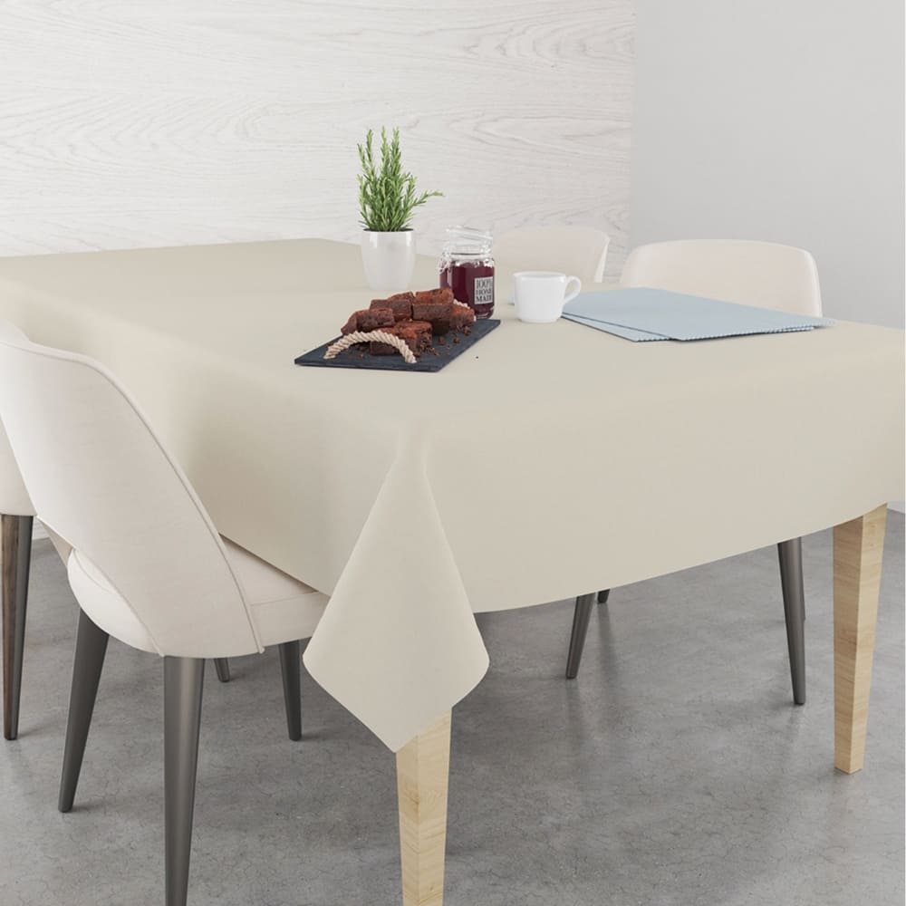 Tovaglia Panama Quadrata in puro cotone Beige