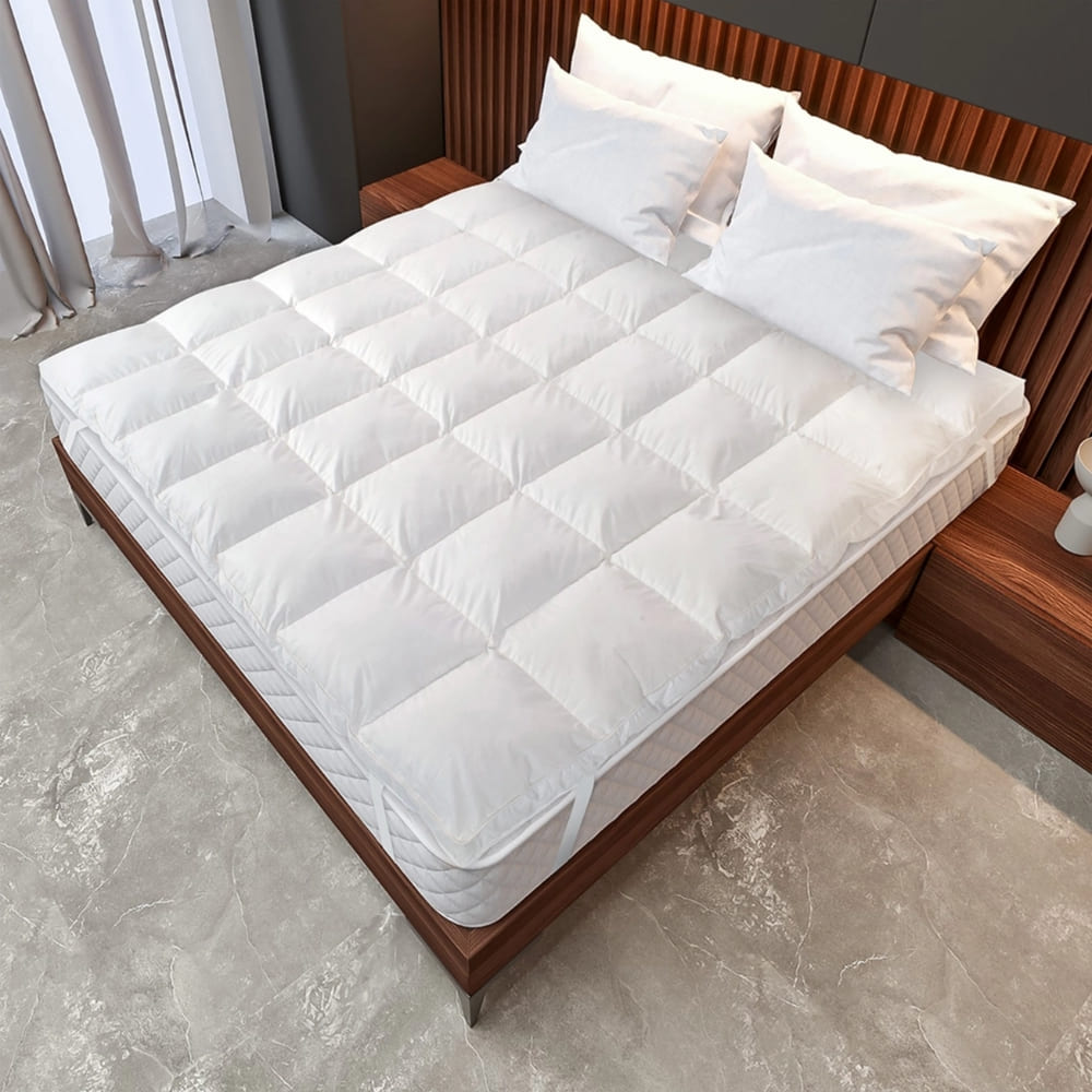 Topper Deluxe trapuntato imbottito in morbida microfibra 5 cm
