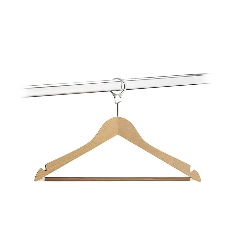 Set da 25 Grucce appendiabiti con anello antifurto Acero