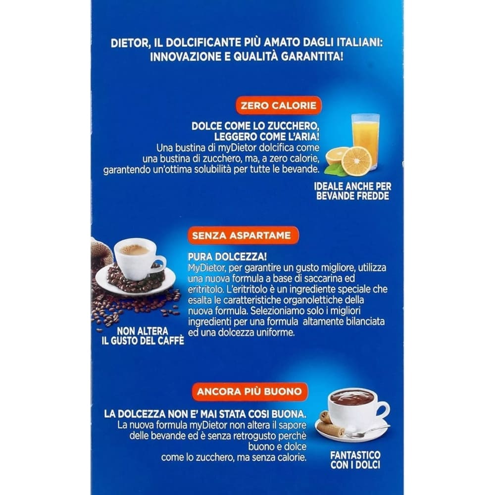 Dietor dolcificante monodose in bustina Espositore da 210