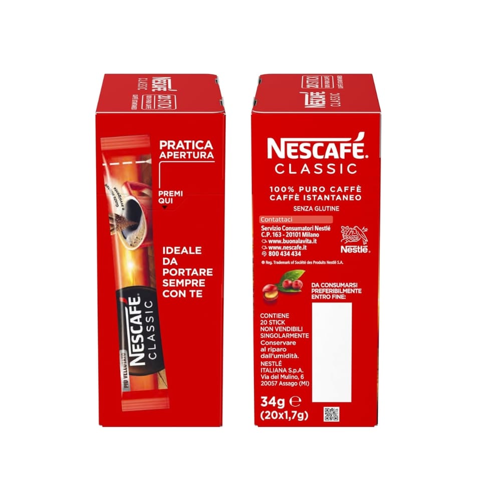 Caffè solubile Nescafè Classic 100 bustine monoporzione