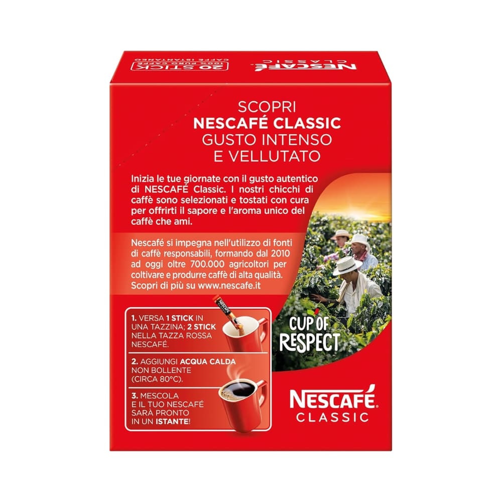 Caffè solubile Nescafè Classic 100 bustine monoporzione