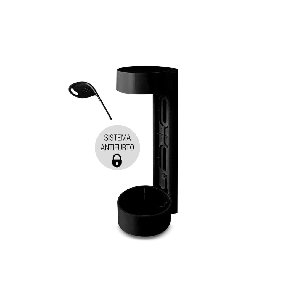 Supporto dispenser soft touch Easy Argan Nero