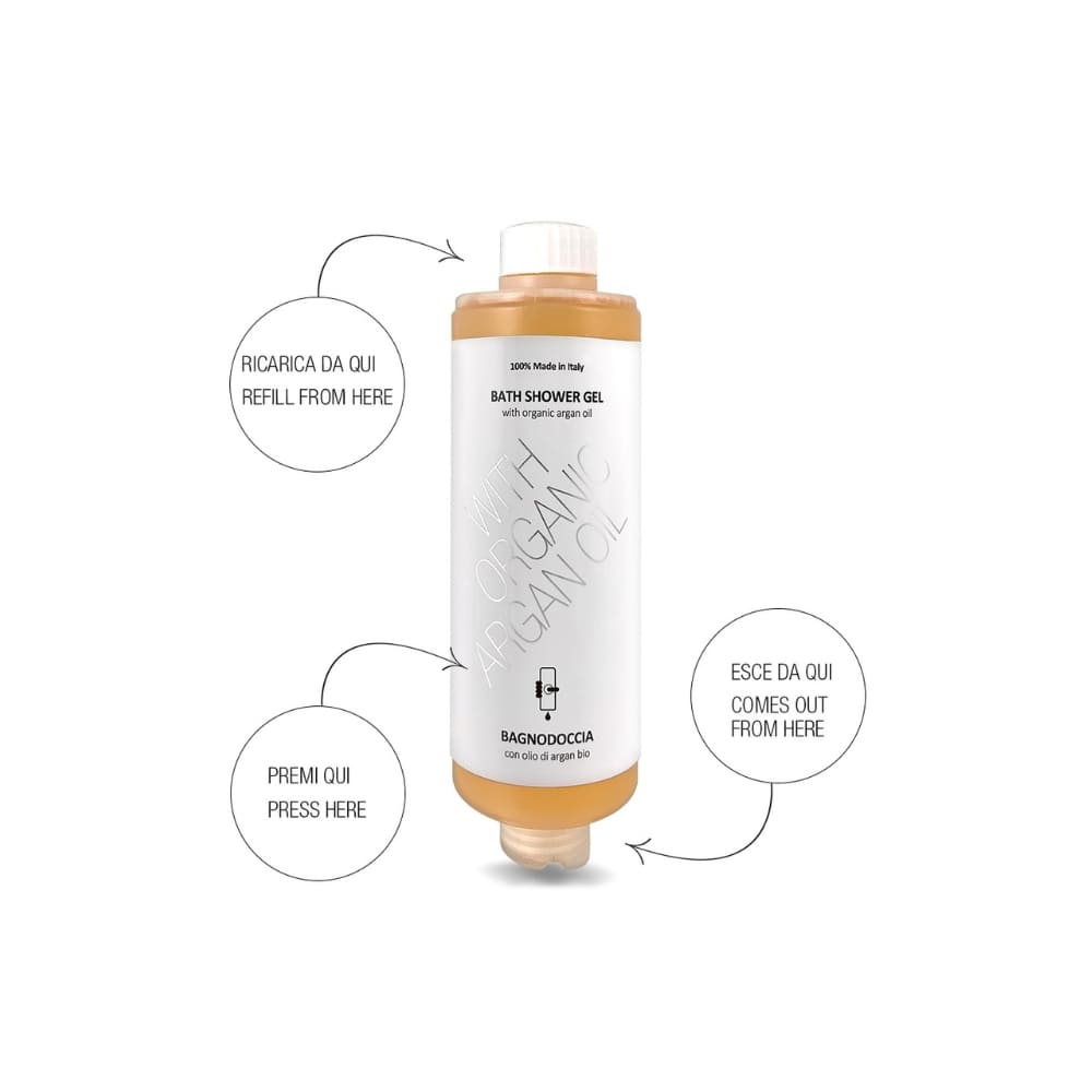 Bagnodoccia dispenser soft touch Easy Argan 320 ml Confezione da 20 flaconi