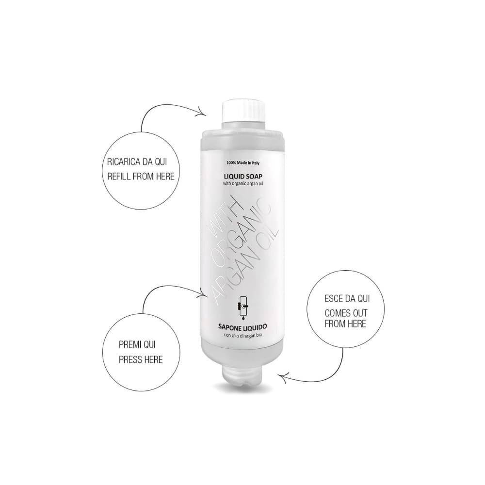 Sapone Liquido dispenser soft touch Easy Argan 320 ml Confezione da 20 flaconi