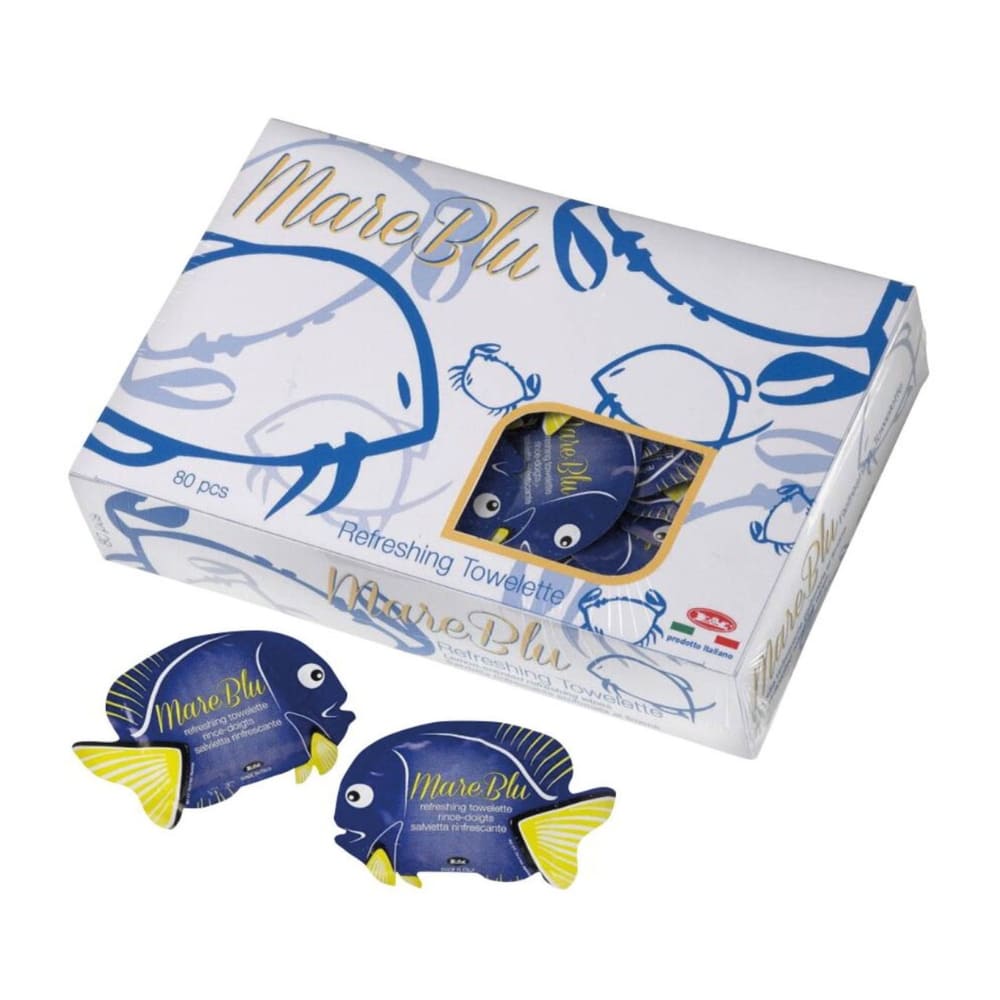 Box of 80 Lemon Refreshing Fish-Shaped Wipes