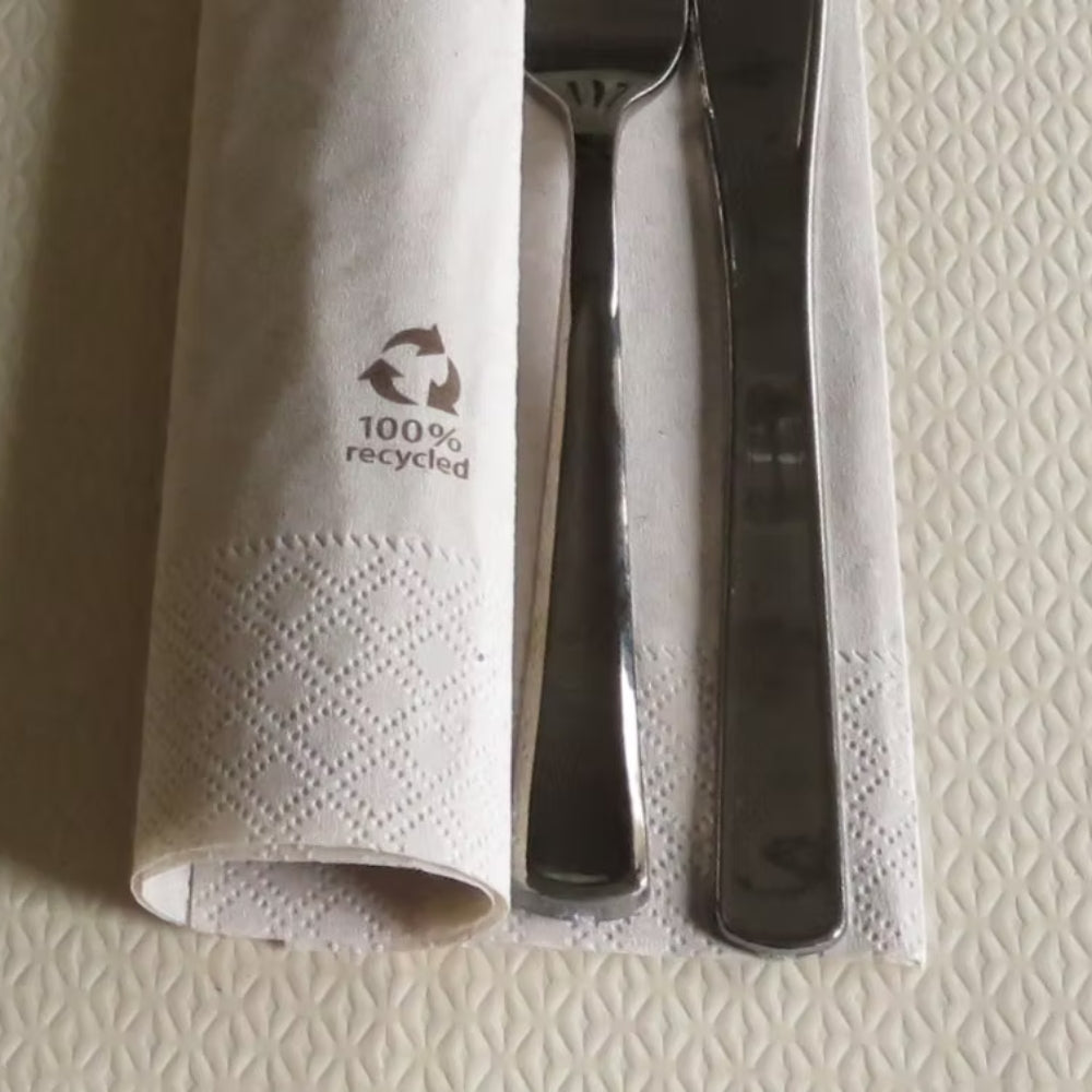 Tovagliolo 2 veli in ovatta riciclata eco-friendly 100 pezzi