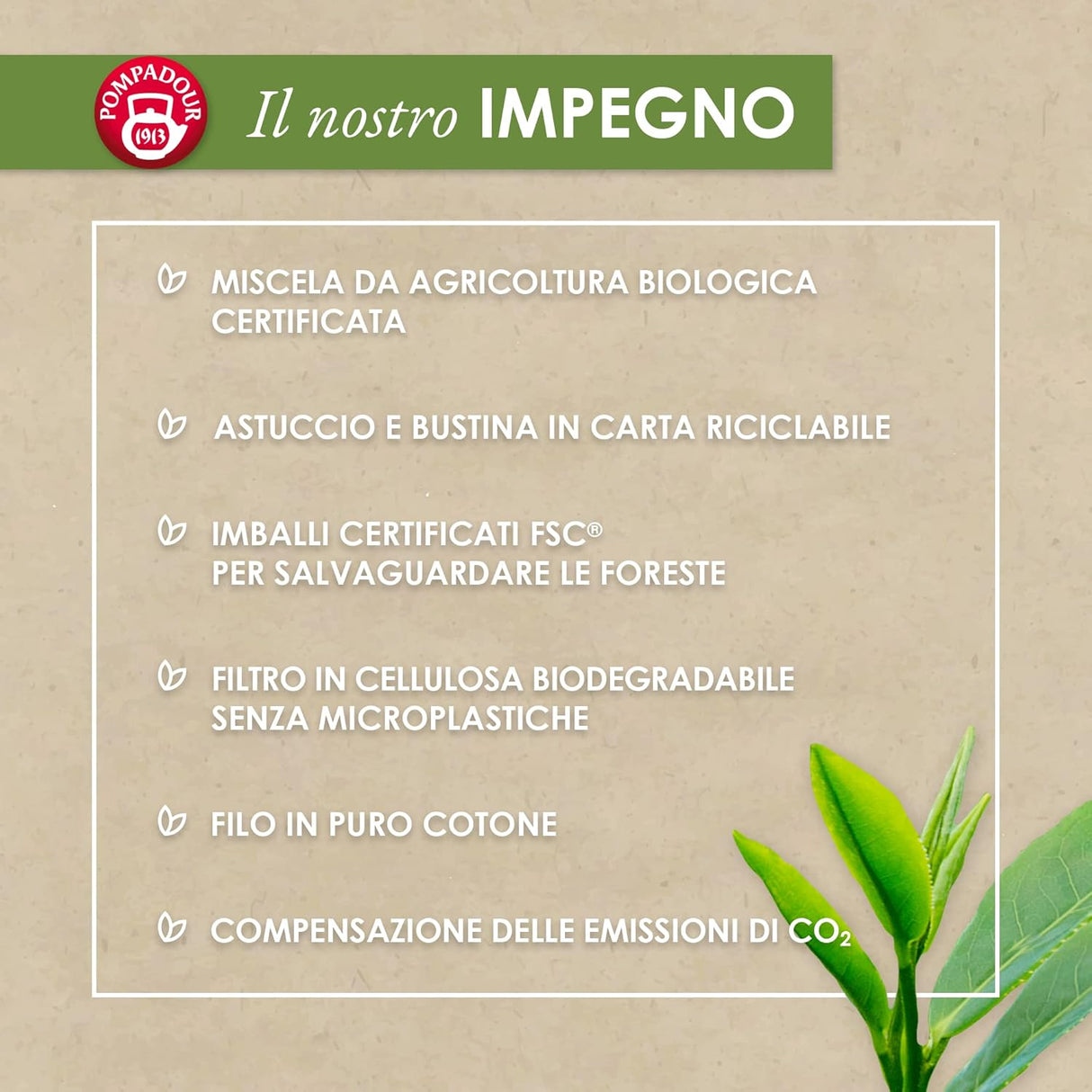 Cofanetto BIO Wellness Box Pompadour Cofanetto di Tisane Biologiche 120 Filtri