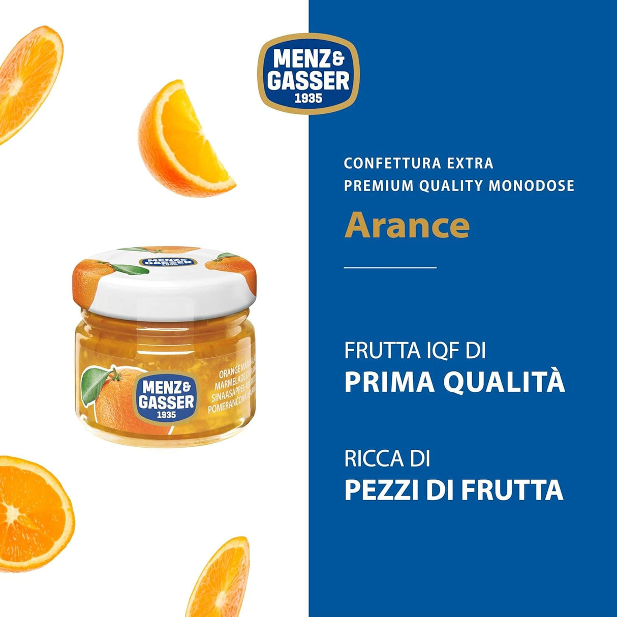 Confettura Extra di Arance Monodose Menz & Gasser 48 vasetti per 28 gr