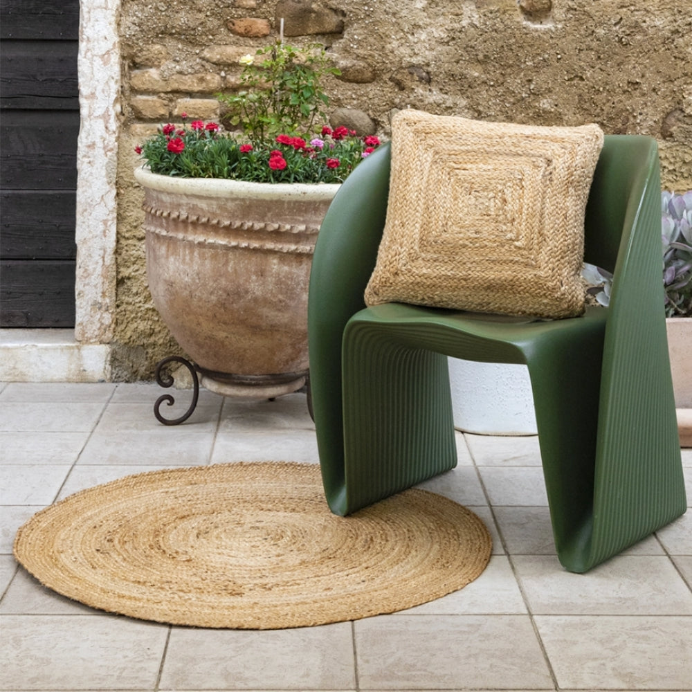 Round Jute Mat Rug 120 x 120 cm